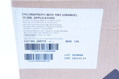 CareFusion 260715 Chloraprep With Tint (Orange) 10.5ml Applicators - Case of 100